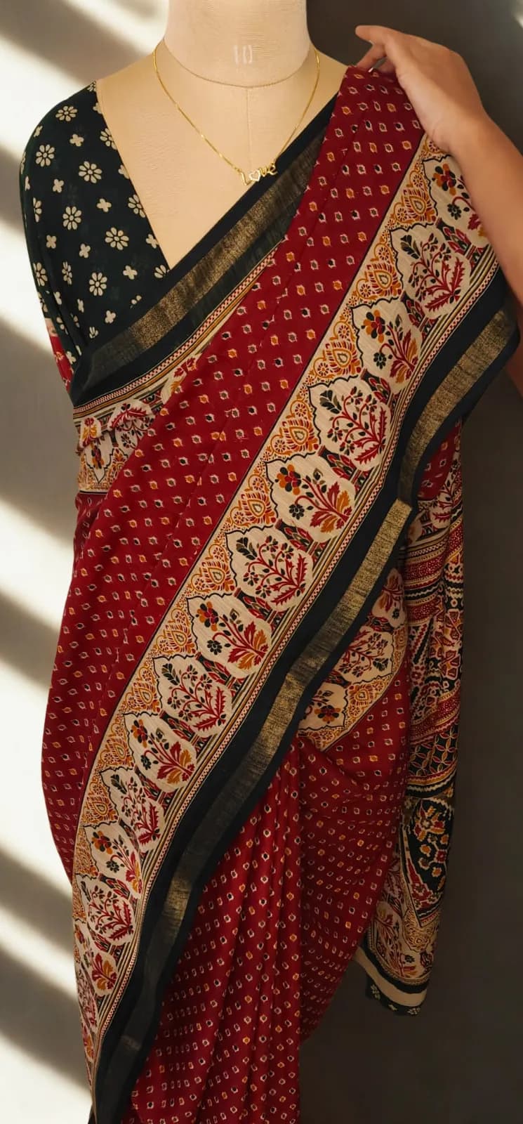 Red Mul Cotton Saree